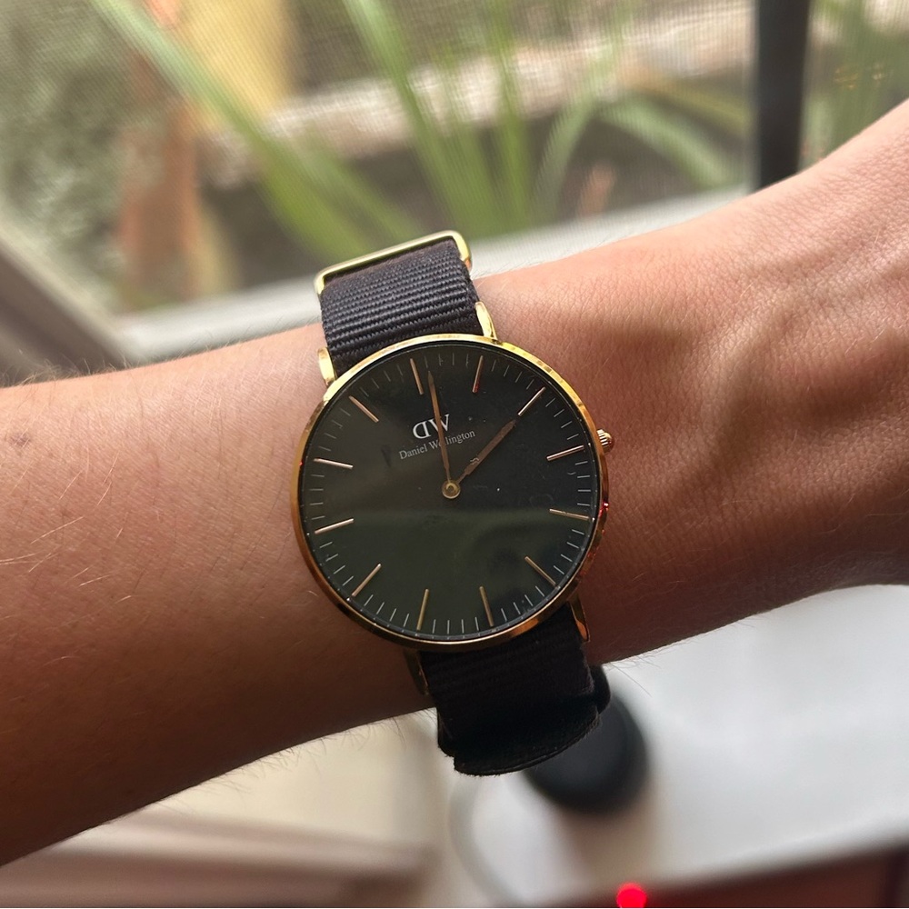 Daniel Wellington Classic Black and Gold Timepiece